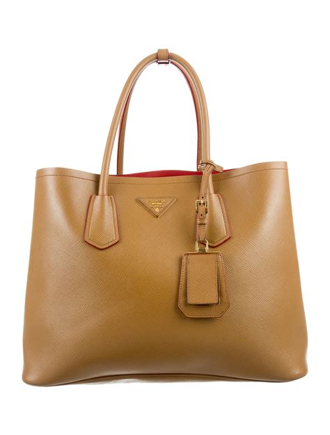 prada saffiano cuir double medium tote bag|Prada saffiano cuir.